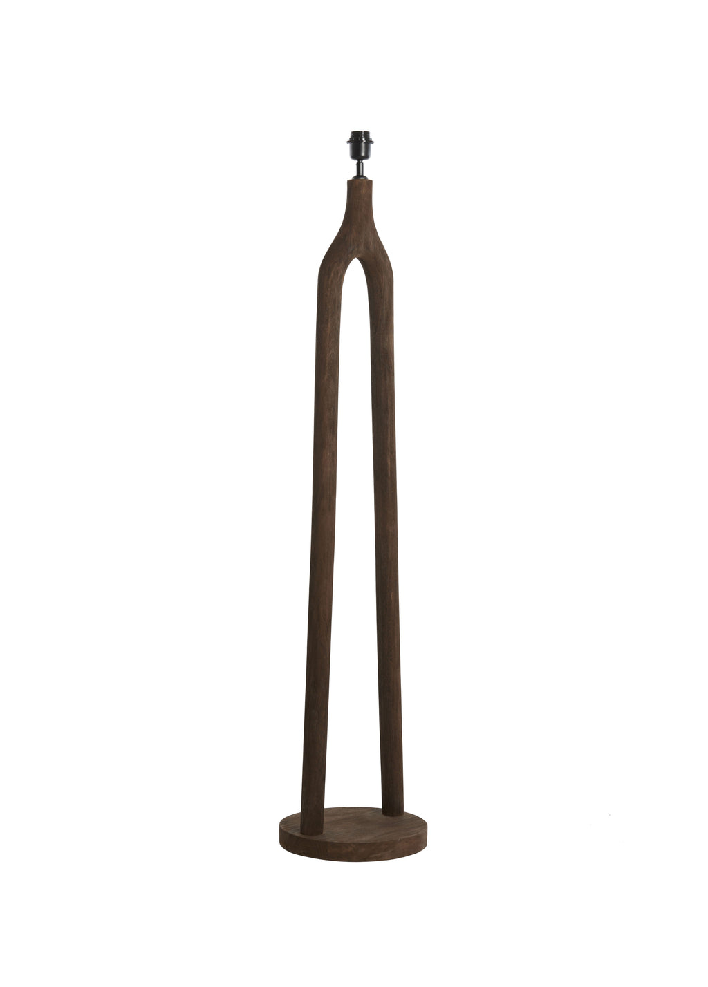 Lampadaire Ø30x135 cm XITTA bois brun foncé mat