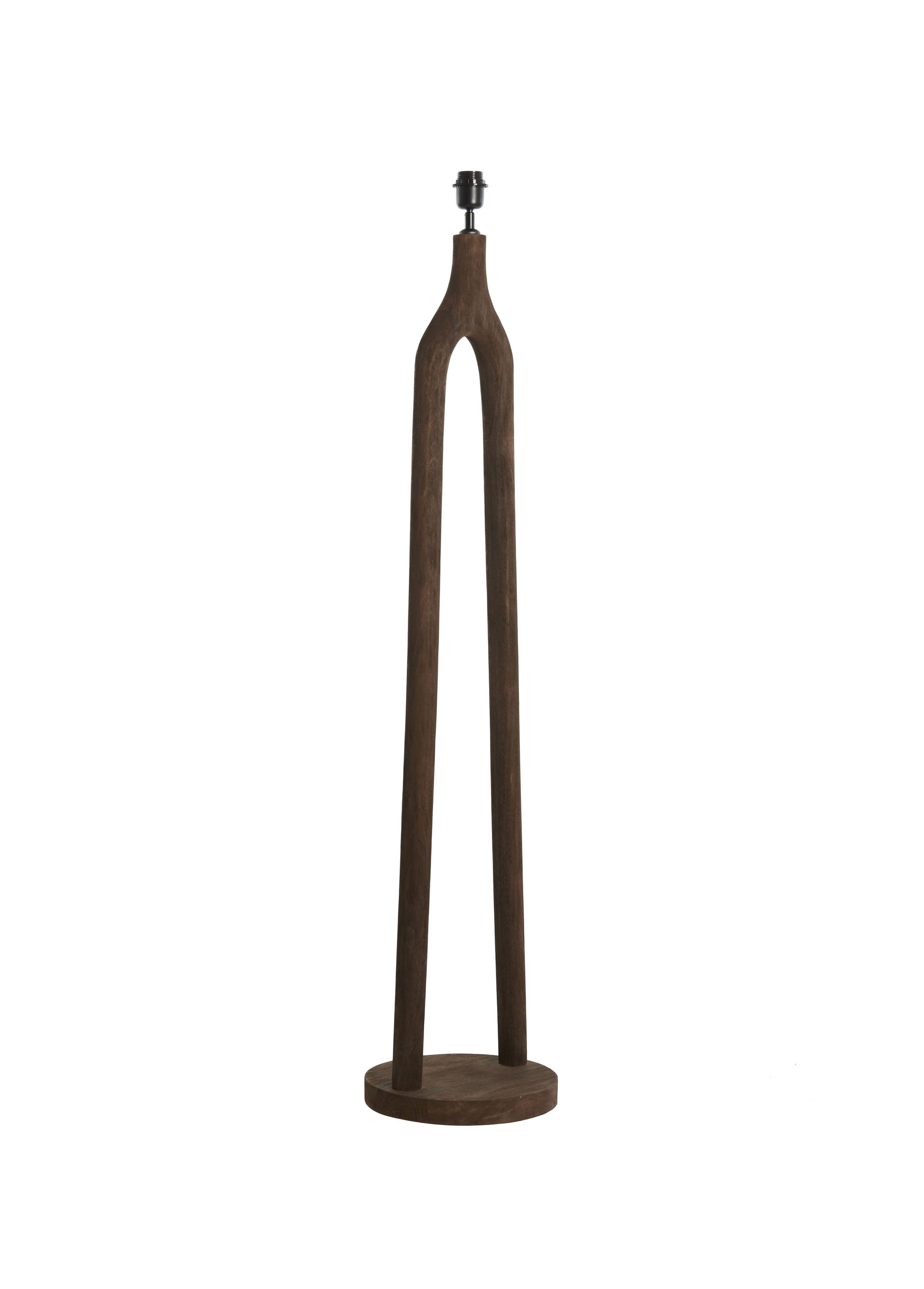 Lampadaire Ø30x135 cm XITTA bois brun foncé mat