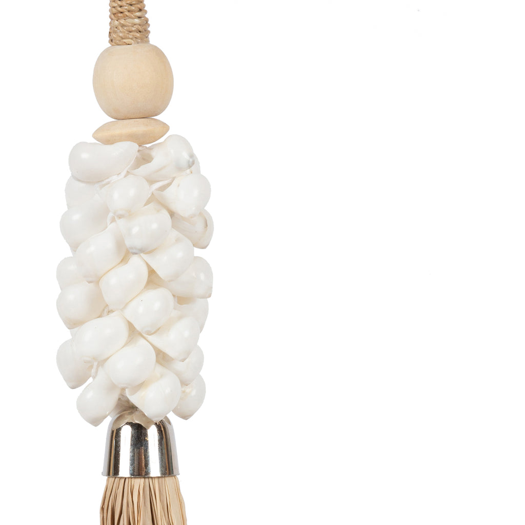 Le Pompon Cauris et Raphia - Naturel