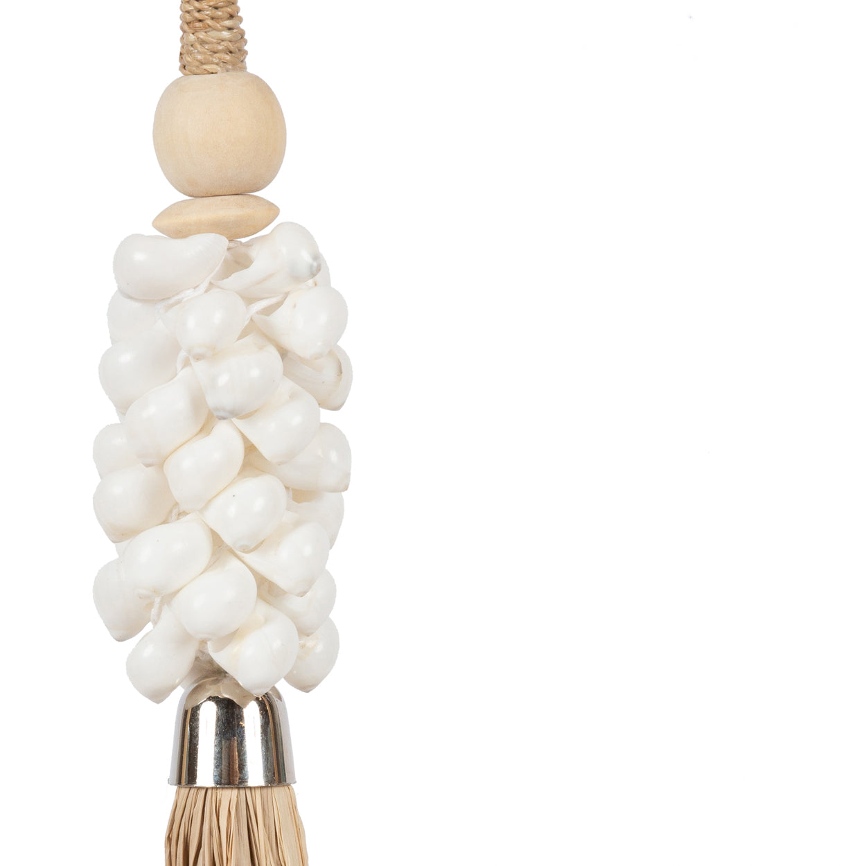 Le Pompon Cauris et Raphia - Naturel