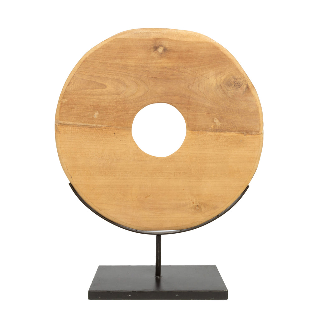 Le Disque En Teak Sur Pied - L