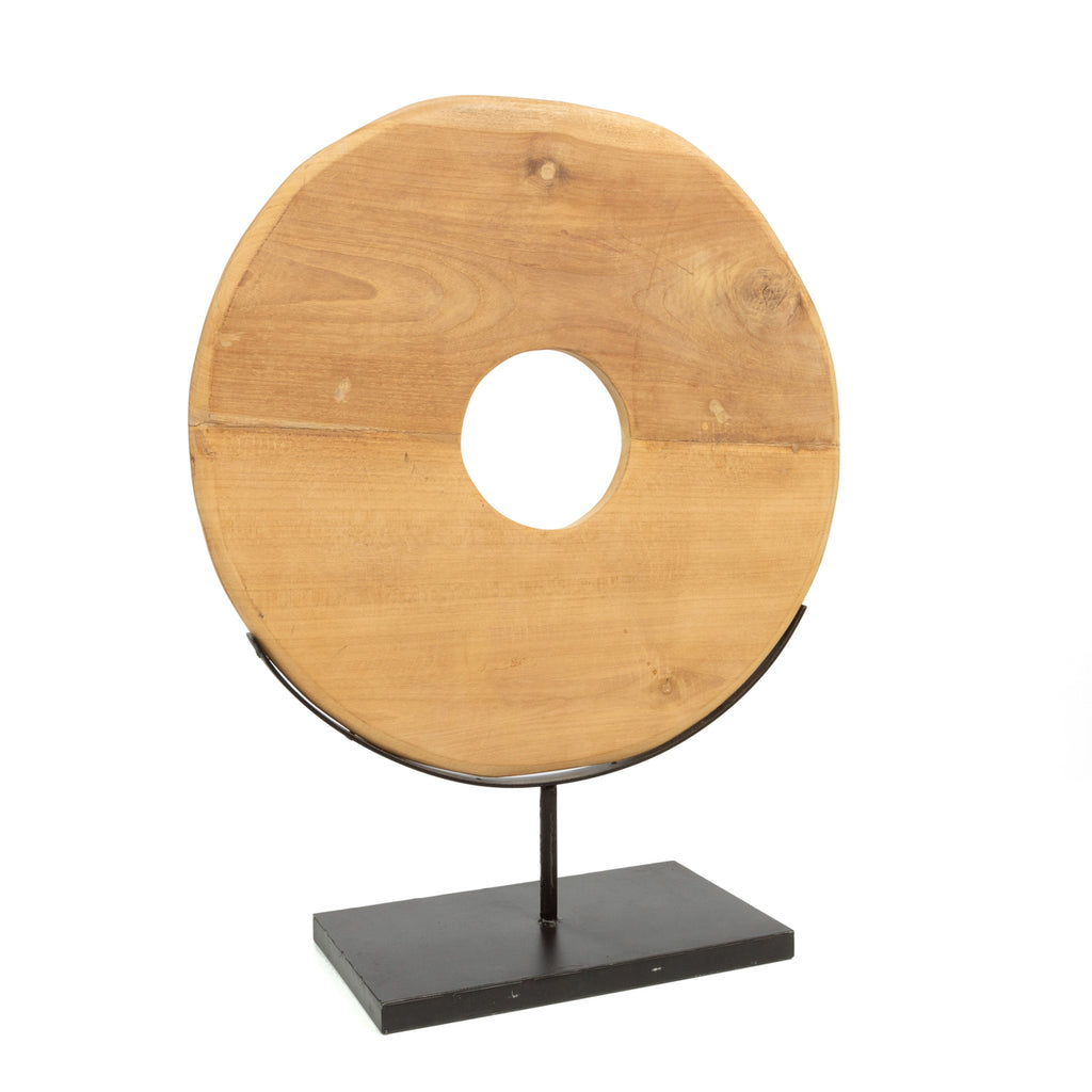 Le Disque En Teak Sur Pied - L