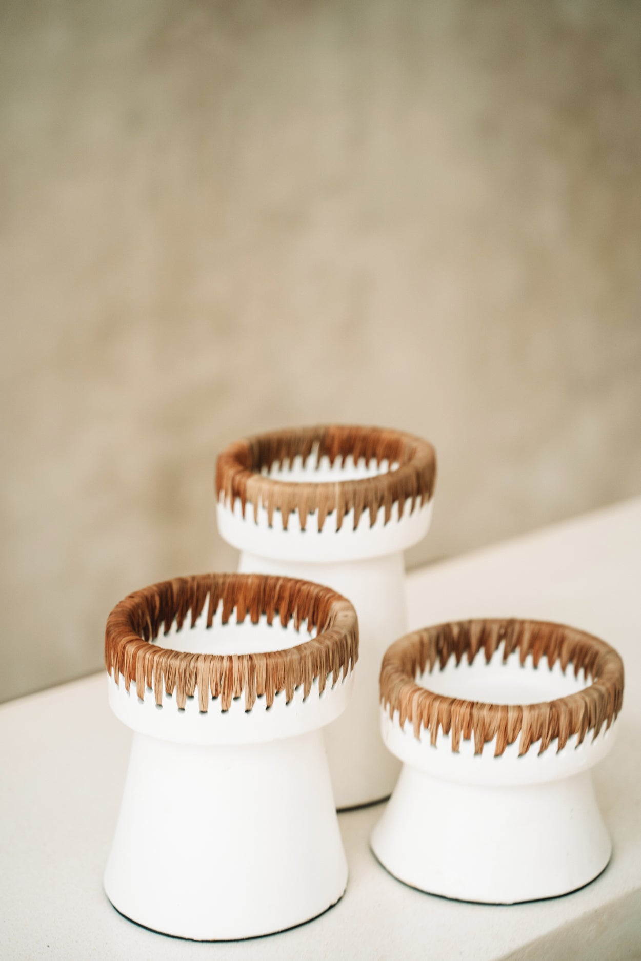 Le Bougeoir Pretty - Blanc Naturel - M