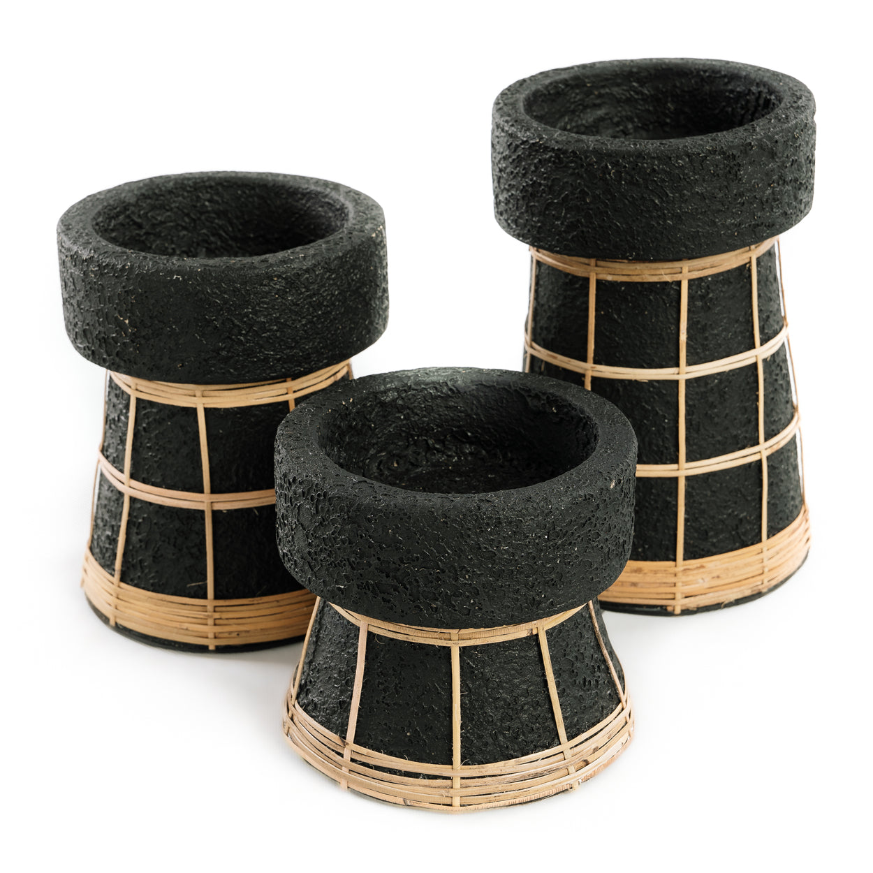Le Bougeoir Serene - Noir Naturel - M