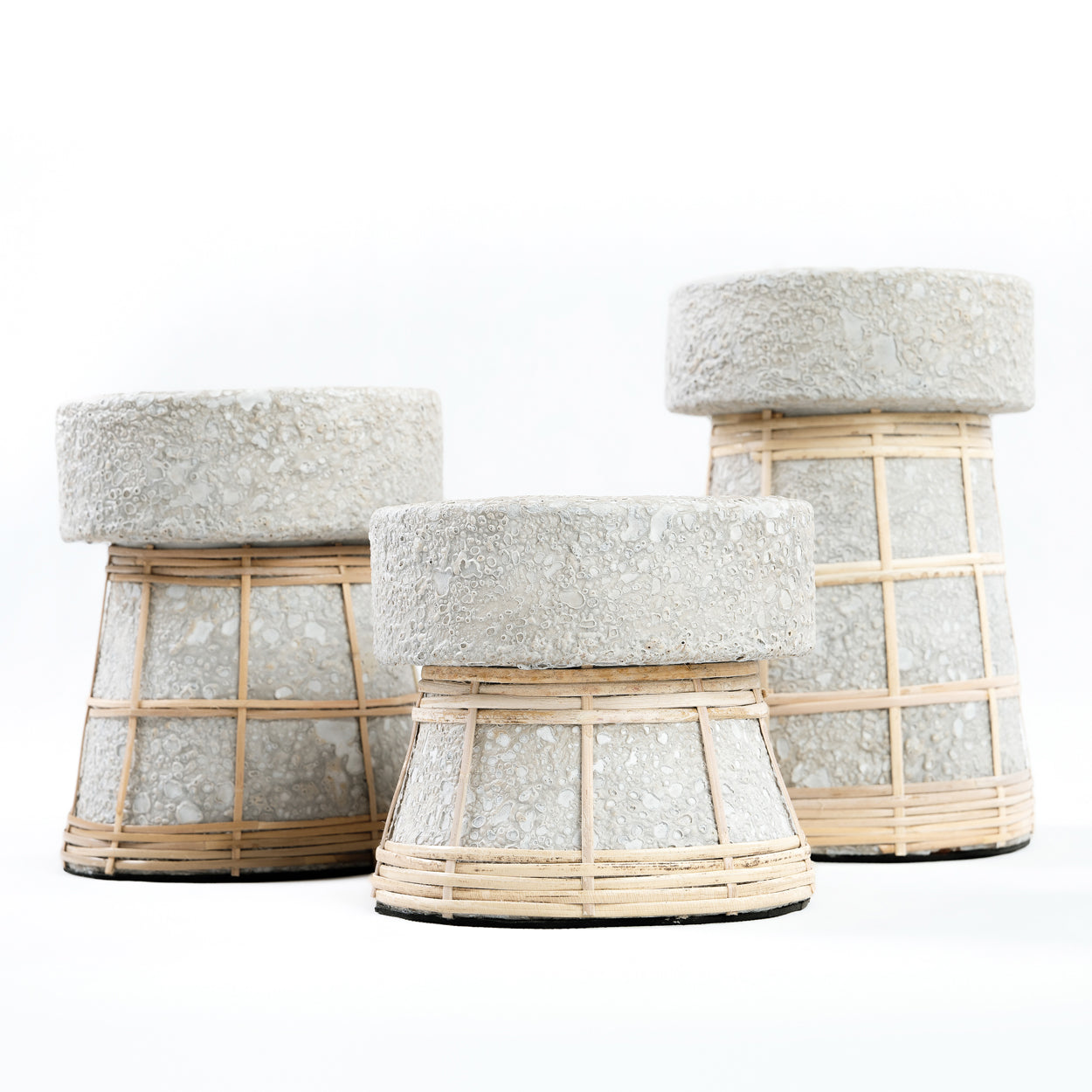 Le Bougeoir Serene - Béton Gris Naturel - M